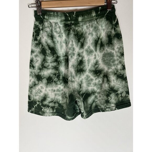 IAMKOKO.LA  Los Angeles green white tie-dye sweat shorts sz M rhinestone logo - Picture 2 of 11